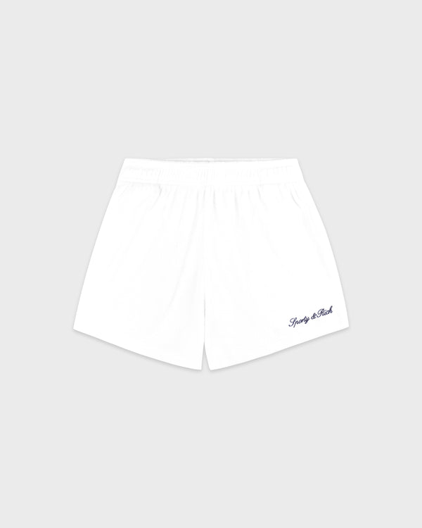 Signature Logo Terry Short - White/Light Navy