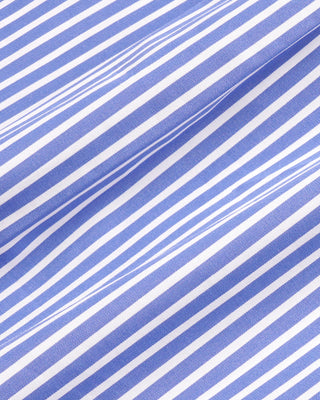 NY Crest Oversized Shirt - Blue Striped