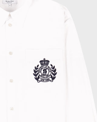 NY Crest Oversized Shirt - White/Navy