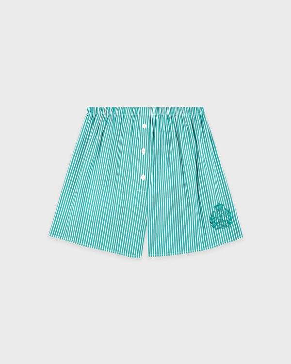 NY Crest Mini Boxer - Amalfi Green Striped
