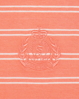 NY Crest T-Shirt - Flamingo Striped/Flamingo