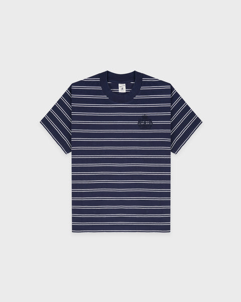 NY Crest T-Shirt - Light Navy Striped/Light Navy