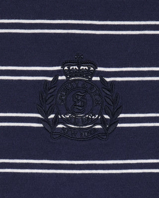NY Crest T-Shirt - Light Navy Striped/Light Navy