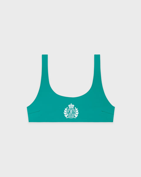 NY Crest Claudia Bikini Top - Amalfi Green/White