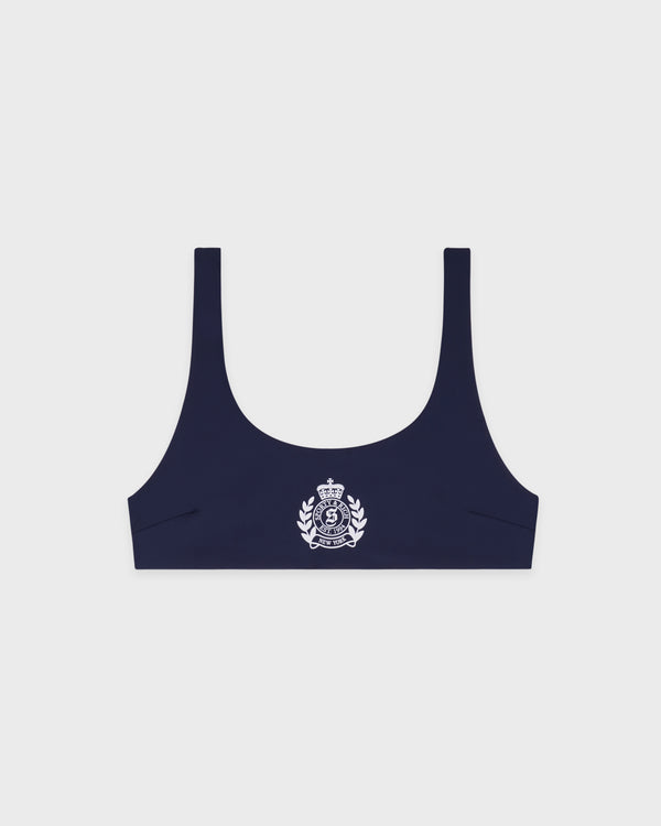 NY Crest Claudia Bikini Top - Light Navy/White