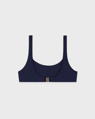 NY Crest Claudia Bikini Top - Light Navy/White