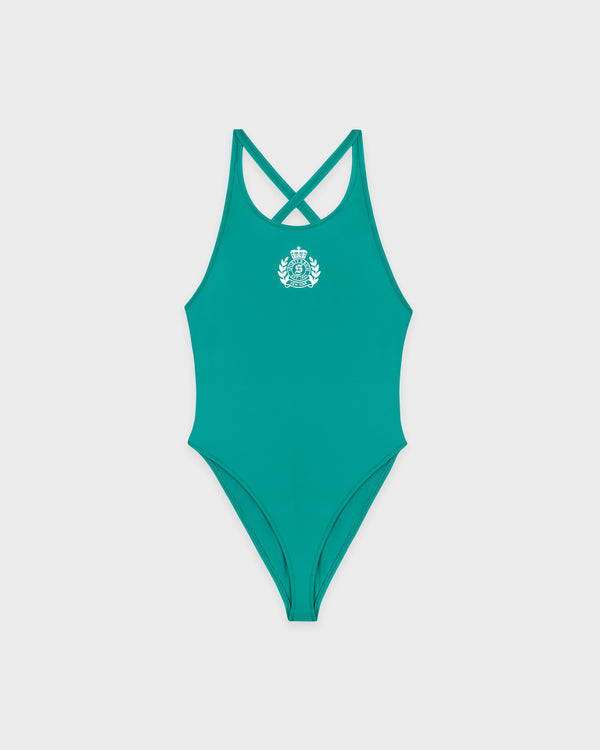 NY Crest Julie One Piece - Amalfi Green/White