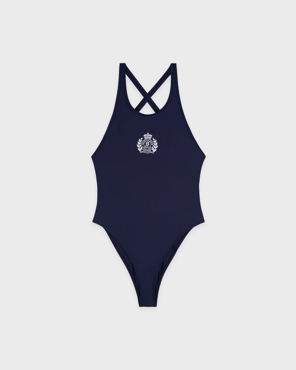 NY Crest Julie One Piece - Light Navy/White