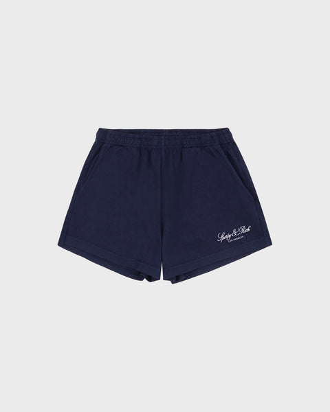 Vendome LA Embroidered Disco Short - Navy/White