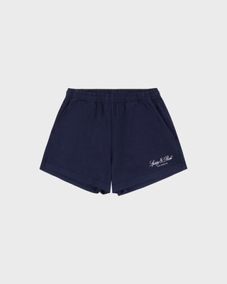 Vendome LA Embroidered Disco Short - Navy/White