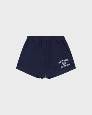 Varsity Crest Disco Short - Navy/White