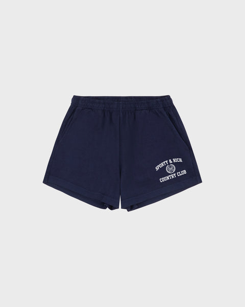 Varsity Crest Disco Short - Navy/White