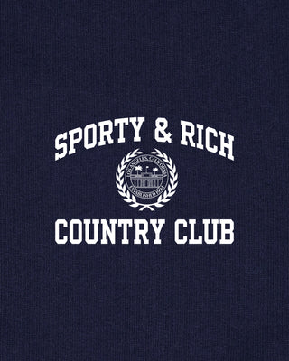 Varsity Crest Disco Short - Navy/White