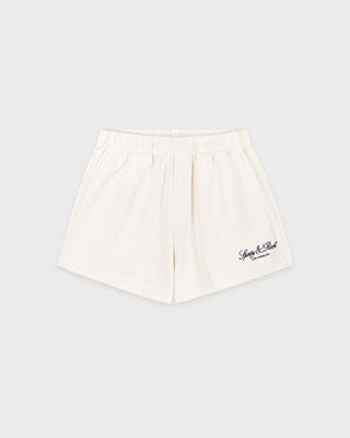 Vendome LA Embroidered Disco Short - Ecru/White