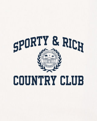 Varsity Crest Disco Short - Ecru/Navy