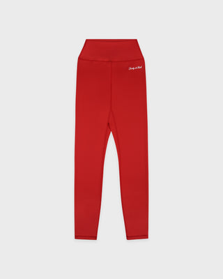 Signature Logo Legging - Red/White