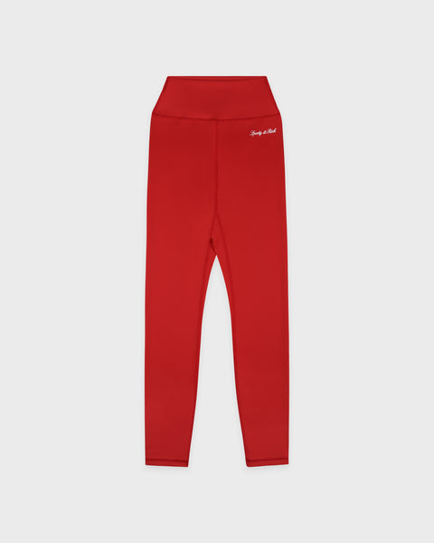 Signature Logo Legging - Red/White