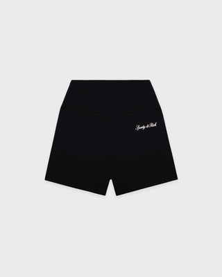 Signature Logo Mini Biker Short - Black/White