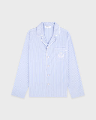 NY Crest Pyjama Shirt - Blue Striped