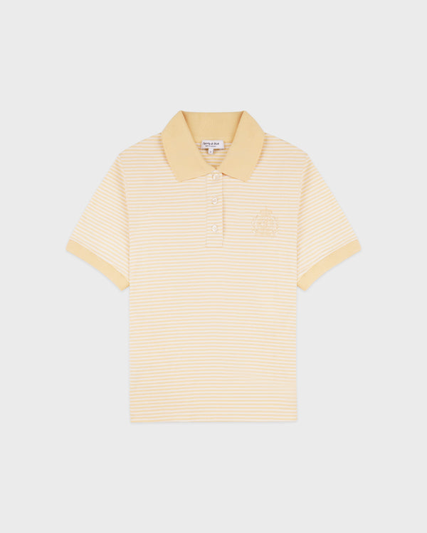 NY Crest Prep Polo - Almond Striped