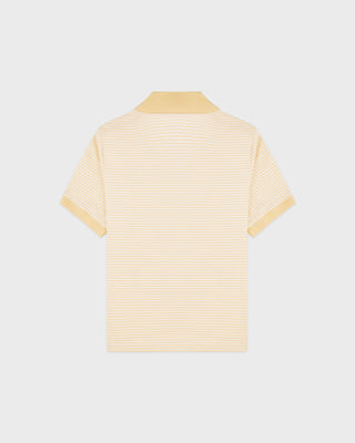 NY Crest Prep Polo - Almond Striped