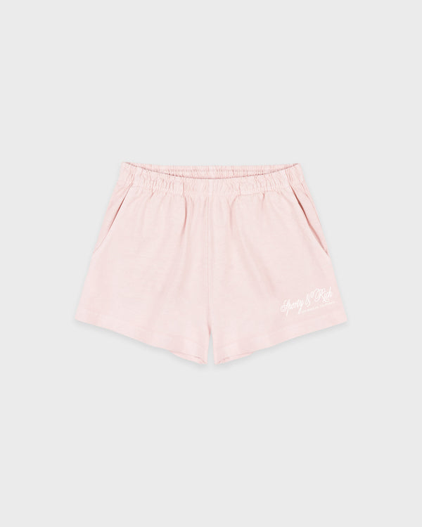 International Disco Short - Clear Pink/White