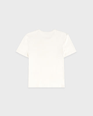Signature Logo Ribbed Baby Tee - Ecru/Black