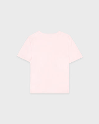 Signature Logo Ribbed Baby Tee - Clear Pink/Black
