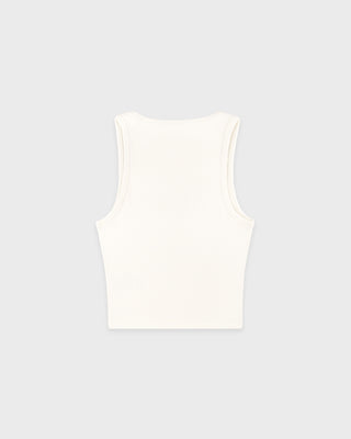 Signature Logo Ribbed Baby Tank - Ecru/Black