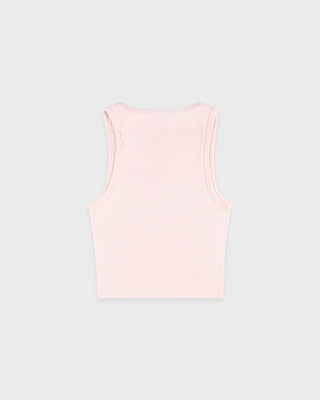 Signature Logo Ribbed Baby Tank - Clear Pink/Black