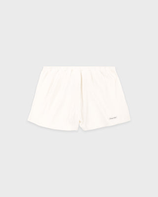 Signature Logo Ribbed House Short - Ecru/Black