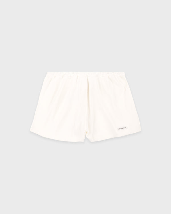 Signature Logo Ribbed House Short - Ecru/Black