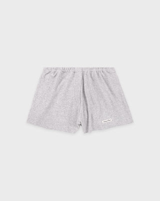 Gray shorts on a light gray background
