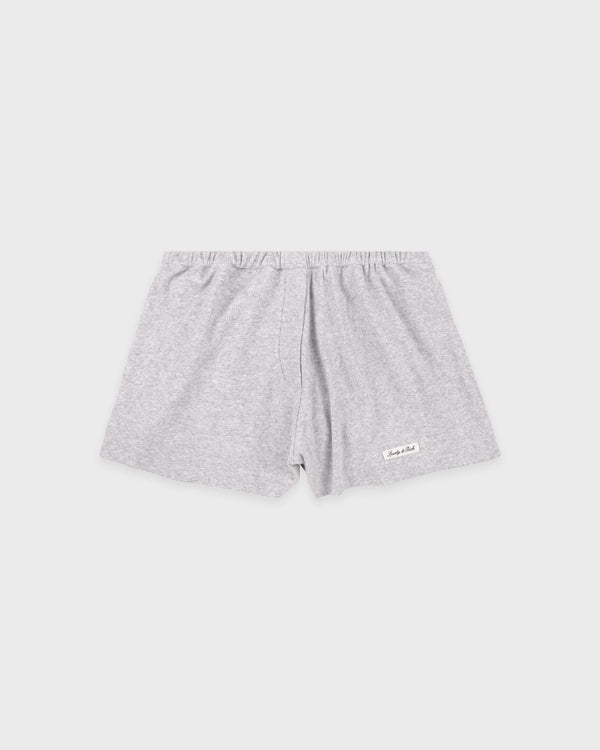 Signature Logo Ribbed House Short - Heather Gray/Black