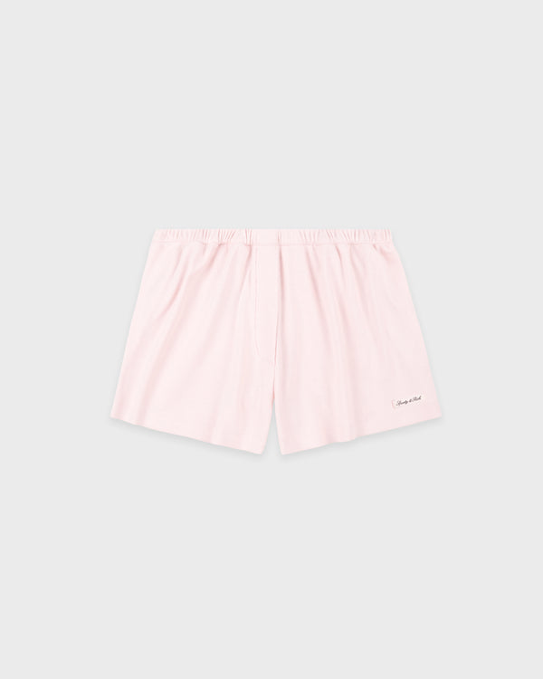 Signature Logo Ribbed House Short - Clear Pink/Black