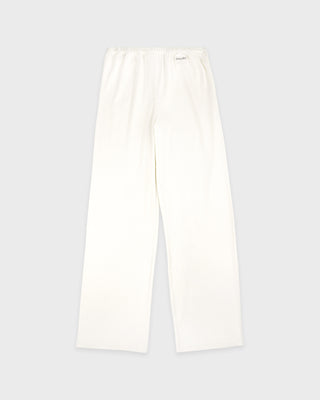 Signature Logo Ribbed House Pant - Ecru/Black