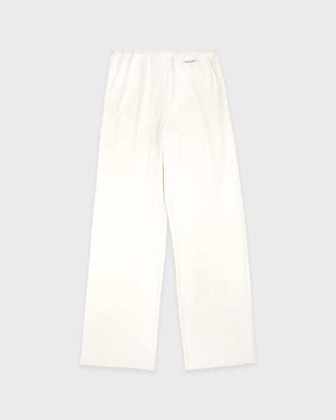 Signature Logo Ribbed House Pant - Ecru/Black