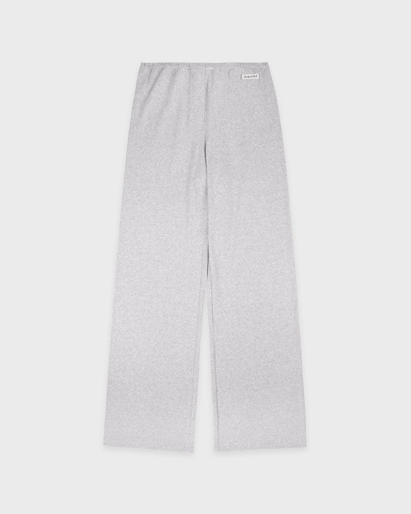 Signature Logo Ribbed House Pant - Heather Gray/Black