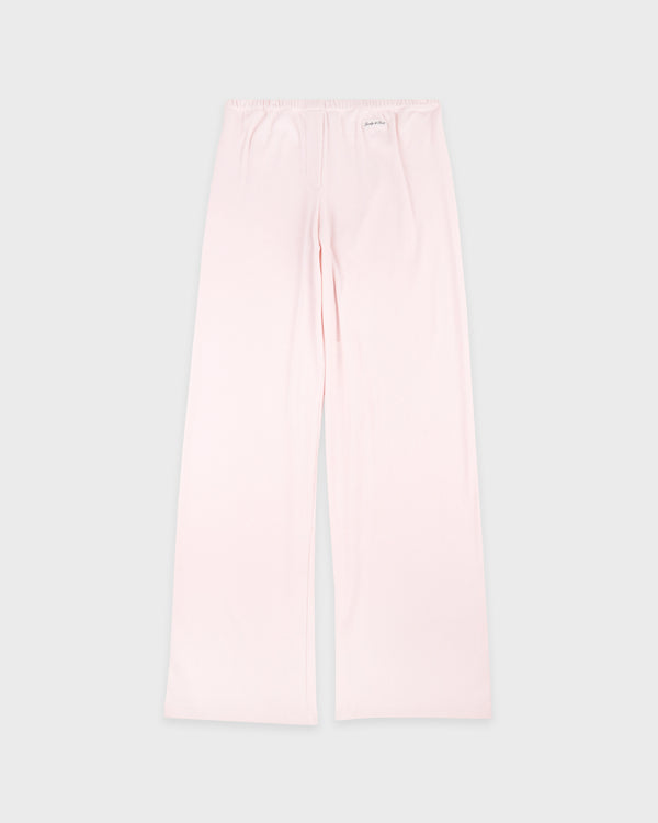 Signature Logo Ribbed House Pant - Clear Pink/Black