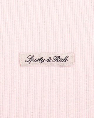Signature Logo Ribbed House Pant - Clear Pink/Black