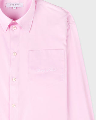 Signature Logo Oversized Shirt - Clear Pink/White