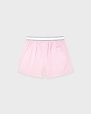 Signature Logo Boxer - Clear Pink Striped/Black