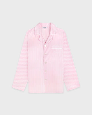 Signature Logo Pyjama Shirt - Clear Pink Striped/White