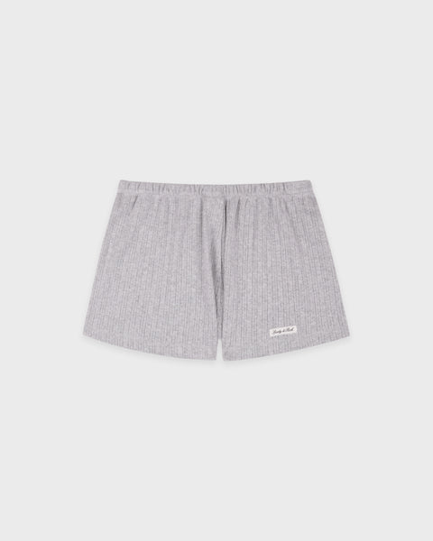Signature Logo Pointelle Short - Heather Gray