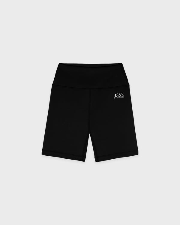 SR Runner Biker Short - Black/White