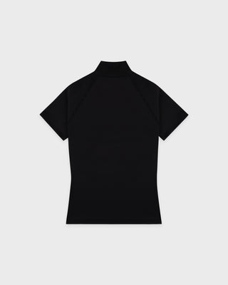 SR Runner Short Sleeve Sports Quarter Zip - Black/White