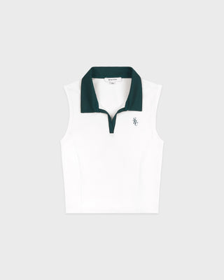 SRC Sports Polo Vest - White/Forest