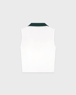 SRC Sports Polo Vest - White/Forest