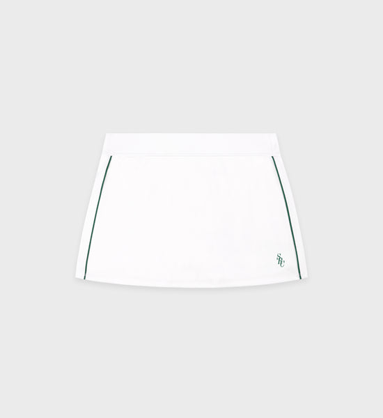 SRC Court Skirt - White/Forest