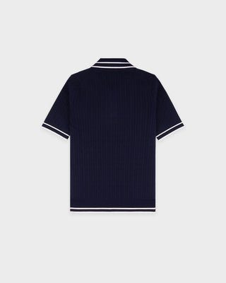 SRC Mini Cable Polo - Navy/White